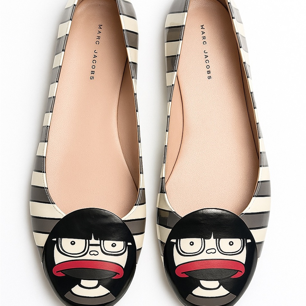 Marc by Marc Jacobs Cartoon Stripe Flats - Size 41